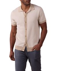 The Normal Brand - Robles Jacquard Knit Short Sleeve Button-Up Shirt - Lyst