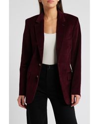 FRAME - Everyday Stretch Cotton Velveteen Blazer - Lyst