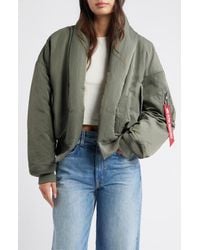 Alpha Industries - Shawl Collar Down Flight Jacket - Lyst