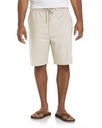 Oak Hill by DXL - Big & Tall Linen-Blend Drawstring Shorts - Lyst