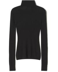 Lanvin - Merino Wool And Silk Turtleneck Sweater - Lyst