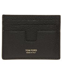 Tom Ford - T-Line Soft Grain Card Holder - Lyst