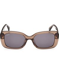 Max Mara - 54Mm Rectangular Sunglasses - Lyst