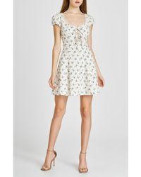 Wayf - Cara Floral Linen Blend Minidress - Lyst