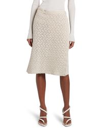 Bottega Veneta - Cotton Crochet Wrap Sweater Skirt - Lyst