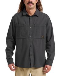 Quiksilver - Herson Cotton Twill Buton-Up Overshirt - Lyst