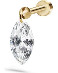 Maria Tash - Floating Marquise Diamond Single Charm Threaded Stud Earring - Lyst