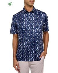 Con.struct - Regular Fit Micro Golf Print Recycled Performance Golf Polo - Lyst