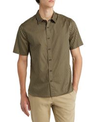 Vince - Claremont Stripe Short Sleeve Button-up Shirt - Lyst