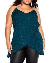 City Chic - Stud High/Low Camisole - Lyst