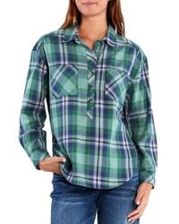 Billy T - Popover Plaid Button-Up Shirt - Lyst