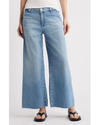 AG Jeans - Stella Raw Hem Low Slung Palazzo Jeans - Lyst