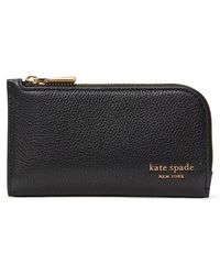 Kate Spade - Small Devin Pebble Leather Bifold Wallet - Lyst