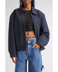 Alexander Wang - Hotfix Crystal Boxy Workwear Jacket - Lyst