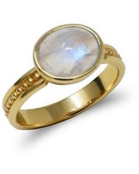Anzie - Classique Oval Dew Drop Ring - Lyst