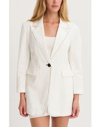 Crescent - Contrast Stitch Single Breasted Blazer - Lyst