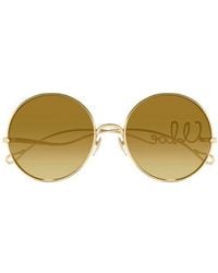 Chloé - 56Mm Gradient Round Sunglasses - Lyst