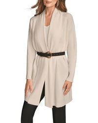 Donna Karan - Belted Cardigan - Lyst