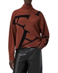 AllSaints - A Star Turtleneck Sweater - Lyst