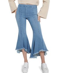 Guess - Sofia 1981 Frayed Ankle Flare Jeans - Lyst