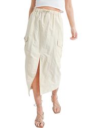 All In Favor - Cargo Midi Skirt In At Nordstrom, Size X-large - Lyst