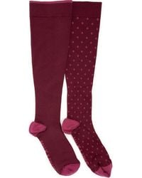 Muk Luks - Nylon Blend Compression Socks 2 Pair Pack Wide Size - Lyst