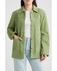 Reformation - Veda Lincoln Suede Shirt Jacket - Lyst