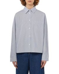 Weekend by Maxmara - Arturo Stripe Oversize Cotton Poplin Shirt - Lyst