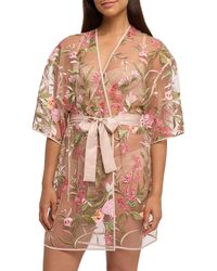Rya Collection - Valencia Embroidered Mesh Robe - Lyst