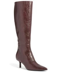Open Edit - Elara Pointed Toe Knee High Boot - Lyst