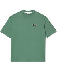 Lacoste - Loose Fit Crocodile Badge T-shirt - Lyst