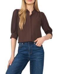 Cece - Puff Sleeve Button-Up Shirt - Lyst