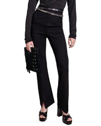 Maje - Slim-Fit Trousers With Slits - Lyst