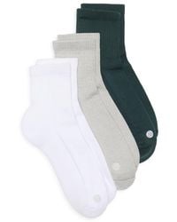 Zella - Assorted 3-Pack Half Crew Socks - Lyst