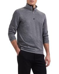 Bugatchi - Soft Touch Quarter Zip Pullover - Lyst