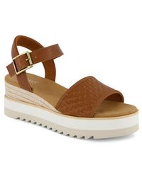 TOMS - Diana Platform Wedge Sandal - Lyst