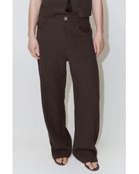 Mango - Crinkled Cotton Balloon Pants - Lyst