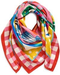 Echo - Beach Picnic Silk Square Scarf - Lyst