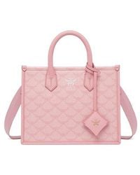 MCM - Lauretos Coated Canvas Tote - Lyst
