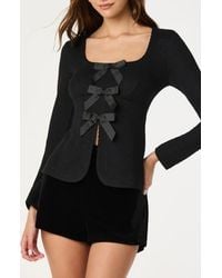 Astr - Split Front Bow Top - Lyst