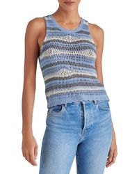 Steve Madden - Hannah Metallic Open Stitch Sleeveless Sweater - Lyst