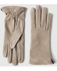 Brunello Cucinelli - Suede Gloves With Monili - Lyst