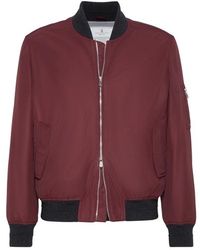 Brunello Cucinelli - Technical Satin Bomber Jacket - Lyst