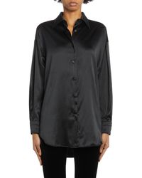 Tom Ford - Relaxed Fit Stretch Silk Satin Blouse - Lyst
