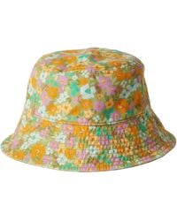 Billabong - Floral Print Canvas Bucket Hat - Lyst