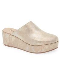 Cordani - Camryn Shimmer Platform Wedge Mule - Lyst