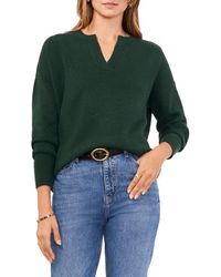 Vince Camuto - Drop Shoulder V-Neck Sweater - Lyst