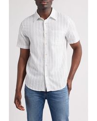 AG Jeans - Aiden Stripe Short Sleeve Button-Up Shirt - Lyst