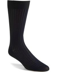 Pantherella - Cotton Blend Mid Calf Dress Socks In Navy 08 At Nordstrom Rack - Lyst