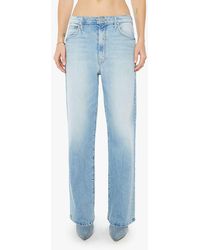 Mother - The Spitfire Sneak Straight Leg Jeans - Lyst